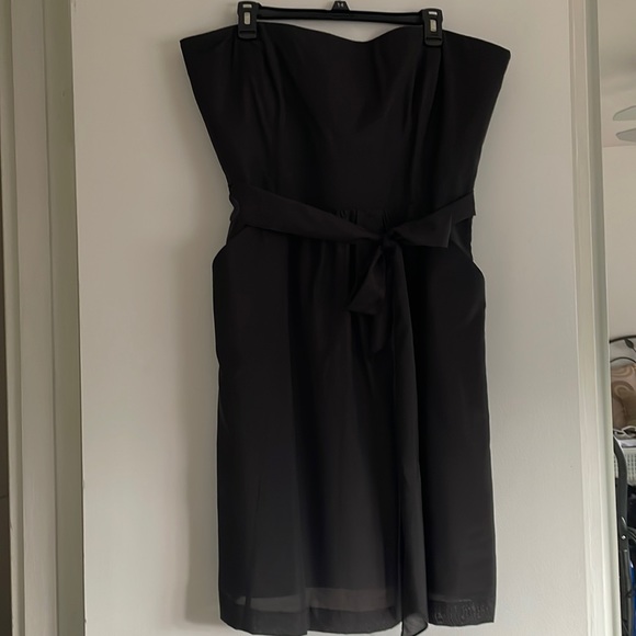 Loft Strapless Black Summer Dress. - Picture 3 of 12